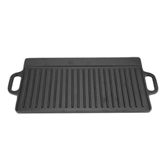 Rectangular Griddle Pan Cast Iron Non Stick Double Sided Baking Cooking Tray Even Heat Distribution for Making Eggs Bacon