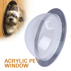 Pet Dog Fence Window Bubble Dome Peek Window for Pets Dogs Cats Clear Safe Durable Acrylic Fences Window