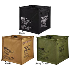 Camping Recycle Bin with Handle Foldable Dirty Clothes Basket Large Capacity Folding Camping Bucket for BBQ Picnic Hiking