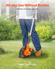 Lawn Edger, 9-inch Large Blade, 20 V Battery Powered Cordless Edger Lawn Tool with 3-Position Blade Depth, Adjustable Handle