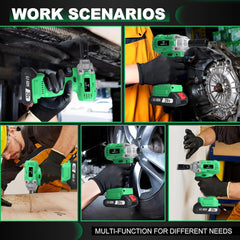 Tegatok 20V rechargeable 3-inch-1 impact wrench, Father's Day gift, Suitable for household tools.