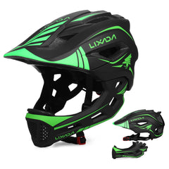 2-in-1 Kids Bicycle Helmet Child Sports Safety Cycling Protection Full Face Helmet Bike Roller Skating Helmet Guard for Cycling
