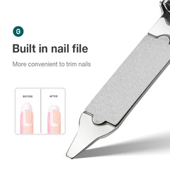 MR.GREEN Ultra-Thin Nail Clippers Collapsible Portable Travel Fingernail Nail Scissors Cutter Stainless Steel Manicure Tools