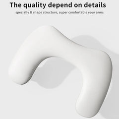 U-shaped Nail Art Hand Pillow PU Leather Detachable Stand Tilt Design Comfortable Nail Art Pad Two Hands Nail Art Tools