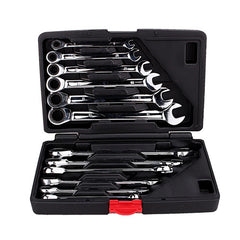 Flexible Combination Spanners Spanners Ratchet Hardware Hand Tools Fixed Spanners Ratchet Wrench Hand Tool Set Kit 8-19mm