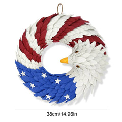 American Flag Eagle Wreath 4th of July Wreath Memorial Day Wreath for Front Door Decorations