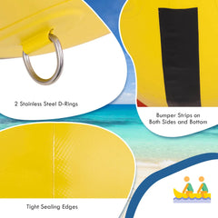 3-Person Inflatable Banana Boat w Boating and Water Sports Electric Air Pump