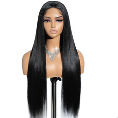 36 38Inch 13x6 13x4 HD Lace Front Human Hair Wigs Pre Plucked For Women Bone Straight Human Hair Lace Frontal Wigs 200 Density