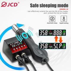 JCD 8898Pro Soldering Station 2 IN 1 750W Hot Air Gun LCD Dual Digital Display Soldering Iron SMD Welding Rework Station Tools
