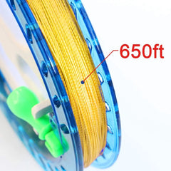 New Arrive High Quality 16cm Kite Blue Wheel For Big Kite Flying Traction Tools Kite Handle Wheel With 650ft Line