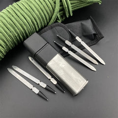 Black Set Outdoor Multitool Portable Tools for Men's Collectibles Camping Fishing Pockets with Storage Boxes Escape Tools