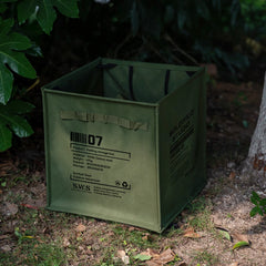 Camping Recycle Bin with Handle Foldable Dirty Clothes Basket Large Capacity Folding Camping Bucket for BBQ Picnic Hiking