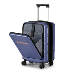 Carry on Luggage 22 X 14 X 9 Airline Approved, ABS+PC 20 Inch Luggage with Front Compartment, Double Spinner Wheels, TSA Lock