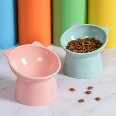 Raised Cat Food Bowls Anti Vomiting Pet Food Bowl for Flat-Faced Cats Small Dogs Protect Pet's Spine Dishwasher Safe