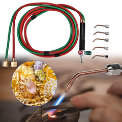 Jewelry Tools Jewelry Processing Equipment Oxygen Welding Torch Tools Flame Gun with 5 Tips Gold Silver Copper Welding Tools