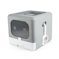 Cat Litter Box Enclosed Cat Litter Box Cat Litter Box Large Plastic Spill Proof Cat Toilet Folding Cat Toilet Plastic Litter Box