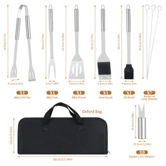 20PCS Barbecue Utensils, Grill Tools, Heavy Duty Stainless Steel Grill Set BBQ Grill Accessories for Outdoor,Grill Gifts for dad