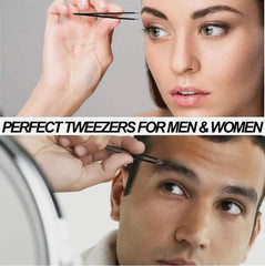 4Pcs Eyebrow Tweezer Colorful Hair Beauty Fine Hairs Puller Stainless Steel Slanted Eye Brow Clips Removal Makeup Tools With Box