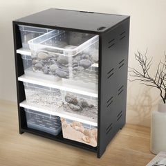 4Tier Reptile Breeding Tank Cabinet with Insect/Turtle Cage Pet Feeding Box