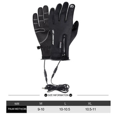 Sports Gloves Winter Men Women Touch Screen Gloves Motorcycle Fleece Zipper Warm Waterproof Cycling Windproof Non-slip Gloves