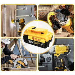 For Dewalt 20V Lithium Ion Battery 20V 5Ah Rechargeable Power Tools Lithium Ion Battery Replacement DCB206 DCB205 DCB204 DCB200
