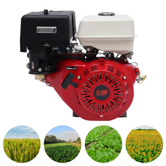 420CC Gas Engine 15HP 4-Stroke Gasoline Motor Engine Pull Start Gas Engine Go Kart Petrol Engine Garden Tool Gas Motor 3600 RPM