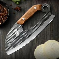 PLYS Utility Knives, Wooden handle, Slicing Knife, Forge a chef's knife Cooking Butcher Vegetable Fruit Knife Kitchen