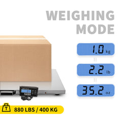 VEVOR 880Lbs1100 Digital Livestock Scale Large Pet Vet Scale Stainless Steel Platform Elect Ronic Postal Shipping Scale