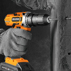 HILDA 21V Mini Drill Tool Hand Drill Lithium Drill Suitable for Plastic Wood Metal Screw Electric Tools