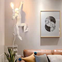 Retro Monkey Wall Light Creative Resin Wall Lamp Sitting Monkey Hanging wall Shape Bedroom Study Home Decor Wall Table Lamp
