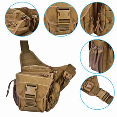 Waterproof Fishing Shoulder Bags Outdoor Sports Cycling Crossbody Chest Single Backpack Travel Climbing Camping Tactical Handbag