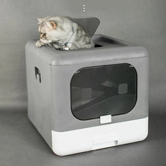Cat Litter Box Enclosed Cat Litter Box Cat Litter Box Large Plastic Spill Proof Cat Toilet Folding Cat Toilet Plastic Litter Box