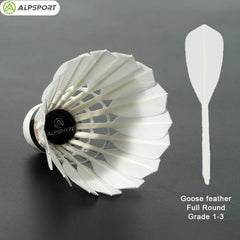 Alpsport SSS-01 2024 Dragon Year Limited Edition 12PCS-1Tube White Goose Feather Badminton Durable Sports Outdoor Recreation