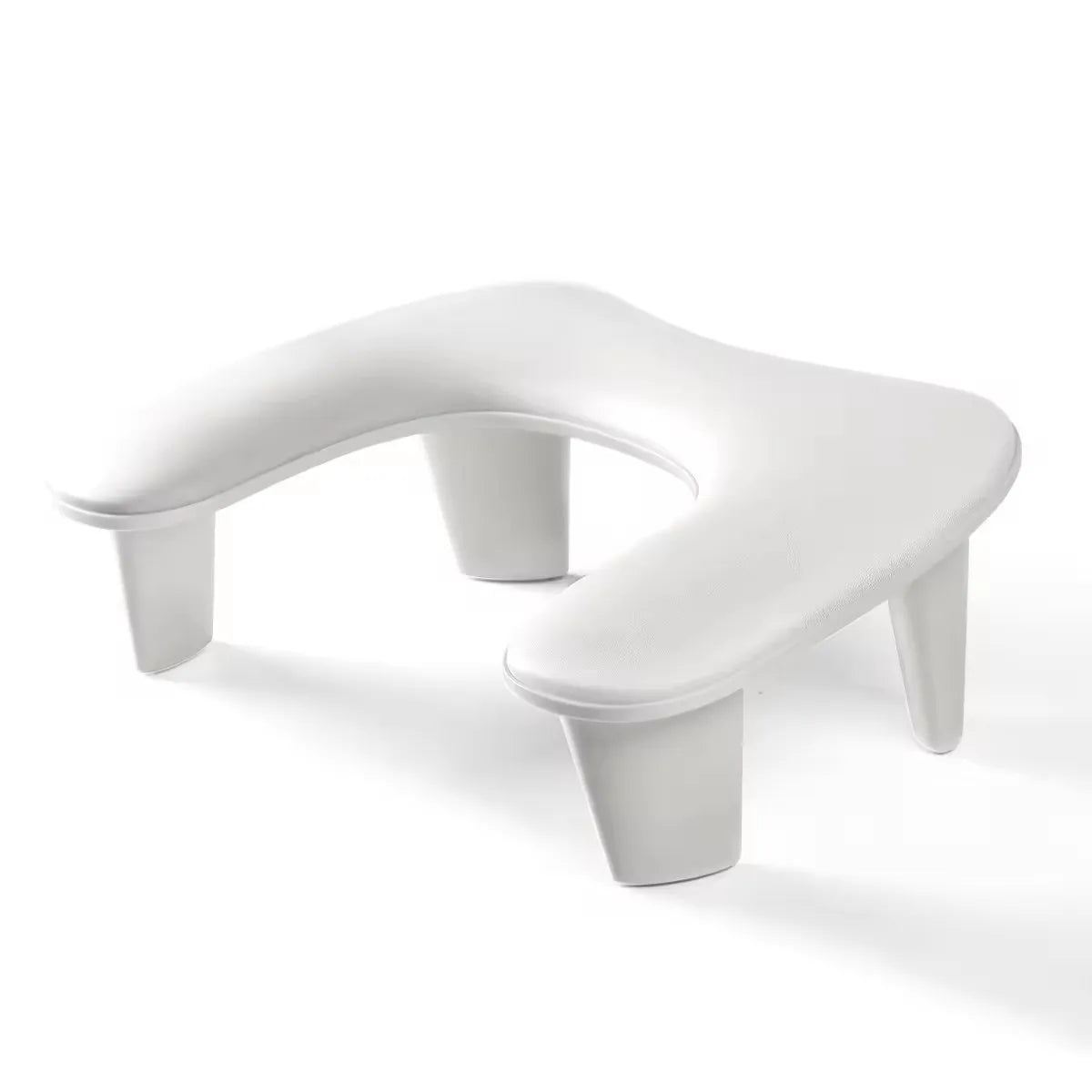 U-shaped Nail Art Hand Pillow PU Leather Detachable Stand Tilt Design Comfortable Nail Art Pad Two Hands Nail Art Tools