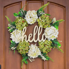 Holiday Hello Imitation Garland Door Decoration Hydrangea Rattan Circle Window Decoration Wall 3 Wreath Christmas Door Wreath