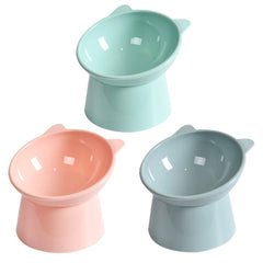 Raised Cat Food Bowls Anti Vomiting Pet Food Bowl for Flat-Faced Cats Small Dogs Protect Pet's Spine Dishwasher Safe