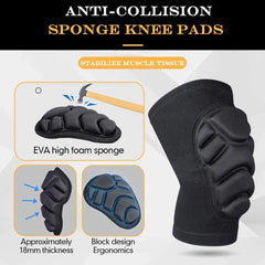 1 Pair Unisex Knee Pads Construction Work Thickened Sponge Sports Kneepad for Fitness Basketball Volleyball Leg Brace Protector