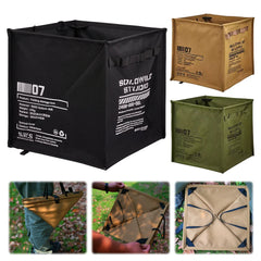 Camping Recycle Bin with Handle Foldable Dirty Clothes Basket Large Capacity Folding Camping Bucket for BBQ Picnic Hiking