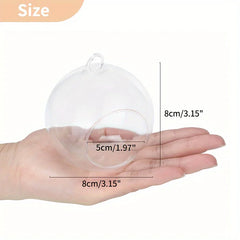 100Pcs 3.15inch /8Cm Hanging Glass Tea Lamp Holder Globe, Plant Terrace Glass Balls, Air Plant Tea Lamp Candle Holder, Home Decoration Outdoor Garden
