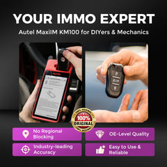 KM100E Autel Key Fob Programmer Immobilizer Tool Free Update Key Creation IMMO Learning Chip Read Cloning Tools PK IM508