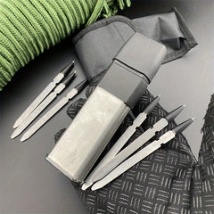 Black Set Outdoor Multitool Portable Tools for Men's Collectibles Camping Fishing Pockets with Storage Boxes Escape Tools
