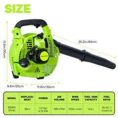 Garden Leaf Blower Petrol EB260 Gasoline Air Blower Portable Wireless Blower Snow Remover Dust Collector