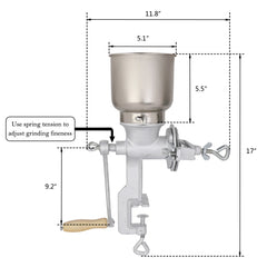 Kitchen Tools Mills Hand Cranking Operation Grain Grinder Silver