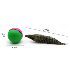 Electric Beaver Weasel Rolling Ball Chasing Claws Bite Toys for Pet Cat Random Puppy Pet Dogs Cat Chew Molar Toys