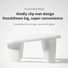 U-shaped Nail Art Hand Pillow PU Leather Detachable Stand Tilt Design Comfortable Nail Art Pad Two Hands Nail Art Tools
