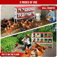 6 8 10 Grids Chicken Nesting Box for Laying Eggs Roll Away Nesting Boxes Easy Egg Collection Cleanable Pull Out Hen Roosting Box