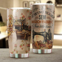 Sewing Machine Vintage Stainless Steel Tumbler- Sewing Tumbler -Birthday Gift - Gift For Women - Sewing Gift - Sewer Present