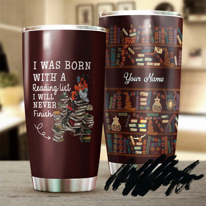 Book Lover Reading List Personalized Tumbler -Reading Tumbler-Book Lover Gift -Bookaholic Tumbler -Bookworm Gift - Gift For Her Gift For Him
