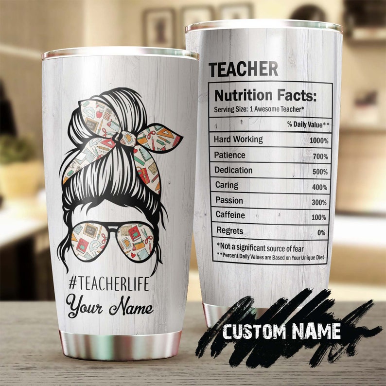 Funny Teacher Life Personalized Tumbler -Teacher Tumbler -Appreciation Gift -Teacher Thank You Gift -Counselor Gift - Gift For Your Teacher