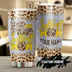 Loud And Proud Softball Mom Personalized Tumbler-Birthday Gift Christmas Gift Mother'S Day Gift For Softball Mom